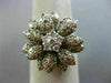 ESTATE LARGE 1.26CT WHITE & CHOCOLATE FANCY DIAMOND 14KT YELLOW GOLD RING #26265