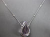 EXTRA LARGE 28.75CT DIAMOND & AAA PINK QUARTZ 14K WHITE GOLD PEAR SHAPE NECKLACE