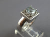 .48CT DIAMOND & AAA AQUAMARINE 14KT WHITE GOLD CUSHION & ROUND ENGAGEMENT RING