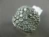 ESTATE LARGE 3.0CT DIAMOND 14KT WHITE GOLD ETOILE FILIGREE CLUSTER LOVE RING