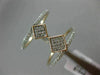 ESTATE WIDE .32CT DIAMOND 14K ROSE GOLD 3D DOUBLE ROW GRADUATING SQUARE FUN RING