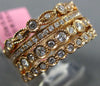 ESTATE WIDE .62CT DIAMOND 18KT ROSE GOLD 3D FILIGREE STACKABLE FUN RING