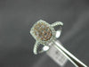 ESTATE .54CT WHITE & PINK DIAMOND 14KT WHITE & ROSE GOLD 3D CLUSTER FUN RING