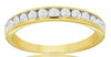 .33CT DIAMOND 14KT YELLOW GOLD 3D CHANNEL SEMI ETERNITY WEDDING ANNIVERSARY RING