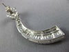 LARGE 2.82CT DIAMOND 18KT WHITE GOLD CLASSIC SQUARE SEMI MOON HANGING EARRINGS