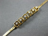 ESTATE 14KT YELLOW GOLD 3D SIX STONE FUN BRACELET