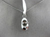 ESTATE 14KT WHITE GOLD 3D RED & WHITE ENAMEL HAPPY SMILEY FACE BABY SHOE PENDANT