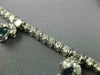 ANTIQUE 8.32CT DIAMOND & AAA SAPPHIRE 18KT WHITE GOLD MULTI DROP NECKLACE #385