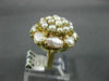 ANTIQUE LARGE AAA SOUTH SEA PEARL 14KT YELLOW GOLD 3D FLOWER CLUSTER RING #22299