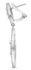 2.45CT DIAMOND 14KT WHITE GOLD 3D ROUND & MARQUISE LEAF CLIP ON HANGING EARRINGS