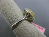 ESTATE LARGE 1.09CT DIAMOND 18KT WHITE & YELLOW GOLD HALO CIRCULAR COCKTAIL RING