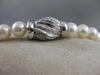 ANTIQUE DIAMOND 7.5MM SOUTH SEA PEARL 18KT WHITE GOLD 18" NECKLACE F/G VVS #1457