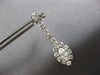 LARGE 2.04CT DIAMOND 14KT WHITE GOLD 3D ROUND & MARQUISE FLORAL EARRINGS #28135