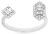 .30CT DIAMOND 14KT WHITE GOLD ROUND & BAGUETTE SQUARE HEXAGON TENSION FUN RING