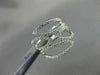 ESTATE WIDE .70CT DIAMOND 18K WHITE GOLD 3D HANDCRAFTED MULTI OPEN LEAF FUN RING