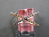 ESTATE .24CT DIAMOND 14KT WHITE & ROSE GOLD 3D CRISS CROSS X INFINITY LOVE RING