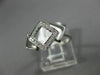 ESTATE .10CT DIAMOND 14KT WHITE GOLD 3D SQUARE PAST PRESENT FUTURE LOVE RING