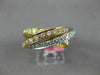 ESTATE LARGE 2.21CT DIAMOND 18K TRI COLOR GOLD ETERNITY TRINITY ANNIVERSARY RING