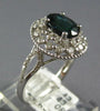 WIDE 1.86CT DIAMOND & AAA SAPPHIRE 14KT WHITE GOLD 3D OVAL HALO ENGAGEMENT RING