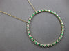 EXTRA LARGE 1.11CT DIAMOND & AAA EMERALD 14K YELLOW GOLD CIRCLE OF LIFE NECKLACE