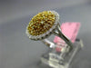 ESTATE LARGE 1.09CT DIAMOND 18KT WHITE & YELLOW GOLD HALO CIRCULAR COCKTAIL RING