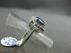 ANTIQUE 1.5CT DIAMOND & AAA SAPPHIRE 14K W GOLD EMERALD CUT HALO ENGAGEMENT RING