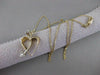 ESTATE DIAMOND 14K 2 TONE GOLD SHOOTING HEART ARROW PENDANT + CHAIN #23MMx15MM