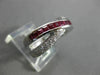 ESTATE WIDE 1.45CT DIAMOND & AAA RUBY 14KT WHITE GOLD CRISSCROSS FUN RING #18474