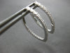 .72CT DIAMOND 18KT WHITE GOLD CLASSIC INSIDE OUT OVAL HOOP FUN HANGING EARRINGS