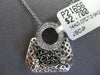 ESTATE .07CT DIAMOND 14K WHITE GOLD HANDCRAFTED MULTI FLOWER LADY PURSE PENDANT