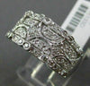 ESTATE WIDE .33CT DIAMOND 14KT WHITE GOLD 3D FILIGREE MILGRAIN ANNIVERSARY RING