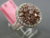 ESTATE 2.66CT PINK & WHITE DIAMOND 18KT 2 TONE GOLD 3D MULTI SHAPE FILIGREE RING