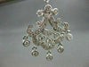 ANTIQUE 2.58CT DIAMOND 14KT WHITE GOLD HANGING FILIGREE CHANDELIER EARING #559