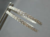 LARGE 1.76CT DIAMOND 18KT WHITE GOLD 3D ROUND INSIDE OUT HOOP HANGING EARRINGS