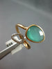 .07CT DIAMOND & AAA GREEN AGATE 14K ROSE GOLD DOUBLE PEAR SHAPE CRISS CROSS RING