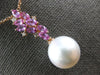 1.1CT DIAMOND & PINK SAPPHIRE & SOUTH SEA PEARL 18K ROSE GOLD MULTI LEAF PENDANT