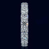 4.25CT DIAMOND 14KT WHITE GOLD 3D SHARED PRONG ETERNITY WEDDING ANNIVERSARY RING