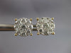 ESTATE LARGE 2.01CT DIAMOND 14KT YELLOW GOLD ROUND CLUSTER FLOWER STUD EARRINGS