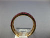 WIDE 1.74CT AAA RUBY 18K ROSE GOLD ROUND MULTI ROW SEMIETERNITY ANNIVERSARY RING