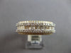 LARGE 1.25CT DIAMOND 14KT 2 TONE GOLD ROUND & BAGUETTE UNISEX ANNIVERSARY RING