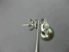 LARGE .91CT DIAMOND & AAA TAHITIAN PEARL 18KT WHITE GOLD CIRCLE OF LIFE EARRINGS