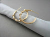 ESTATE .32CT ROUND DIAMOND 14KT YELLOW GOLD ETOILE BAMBOO HOOP EARRINGS