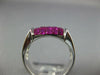 3.10CT AAA RUBY 18KT WHITE GOLD 3D PRINCESS INVISIBLE CLASSIC MULTI ROW FUN RING
