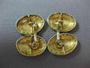 ANTIQUE LARGE 14KT YELLOW GOLD OVAL FILIGREE DOUBLE SIDED CUFF LINKS #21206