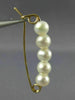 ESTATE AAA SOUTH SEA PEARL 14KT YELLOW GOLD 3D CLASSIC SAFETY PIN #MILANO30