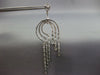 EXTRA LARGE 4.50CT DIAMOND 14K WHITE GOLD HORSE SHOE CHANDELIER HANGING EARRINGS
