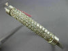 ESTATE 1.15CT DIAMOND 14KT WHITE GOLD 3D CLASSIC MULTI ROW PAVE BANGLE BRACELET