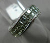 ESTATE 2.72CT DIAMOND & GREEN AMETHYST 14KT WHITE GOLD CRISS CROSS RAINBOW RING