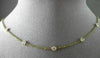 ESTATE 1.68CT DIAMOND 14K YELLOW GOLD 12 STONE DIAMOND BY THE YARD NECKLACE 1913