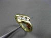 ESTATE .12CT ROUND DIAMOND 14KT YELLOW GOLD 3 STONE CHANNEL INFINITY RING #14197